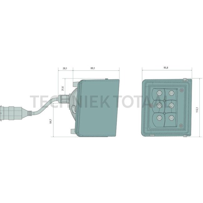 GRANIT Arbeitsscheinwerfer LED Flutlicht rechts 21 W, 12 / 24 V, 2800 lm John Deere | AL78178