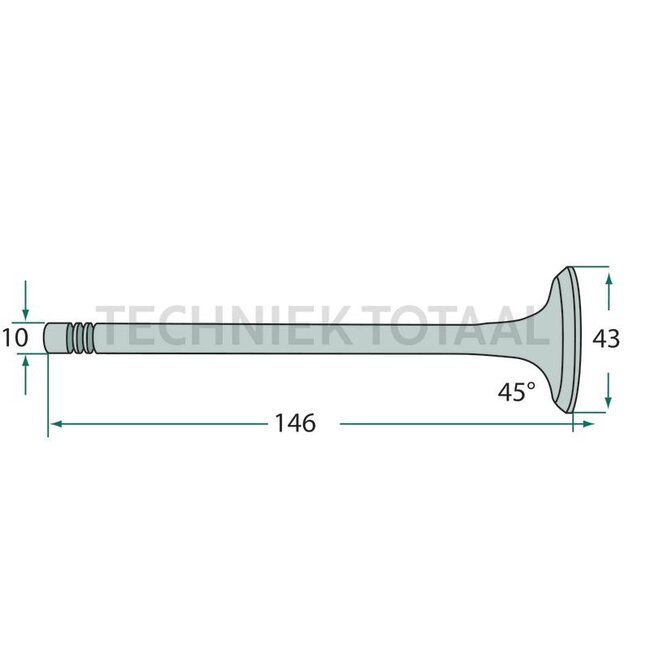 GRANIT Einlassventil Motor DT-358, DT-402 IHC 1255, 1455 | 3055055R2