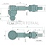 DANA Spicer Spurstange 233 mm, Konus 27 - 30,3 mm, M24 x 1,5, M22 x 1,5 | 211.24.624.19, 1000143377