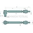 DANA Spicer Spurstange 451 mm, Konus 29 - 32,2 mm, M27 x 1,5 | 212.24.628.56