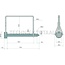 GRANIT Rohrklappstecker verzinkt A 6,7 mm, B 75 mm, C 60,7 mm, D 15 mm