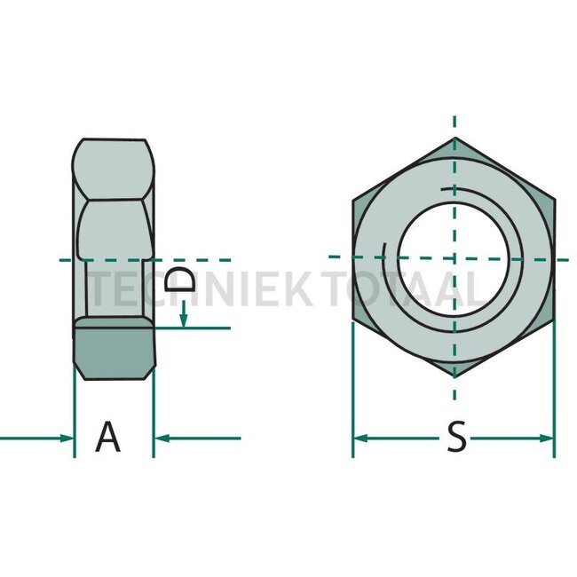 GRANIT Moer waterpomp 5/16 voor tapeind | 9635082