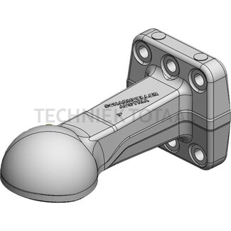 Scharmüller Zugöse Kugel 80, 250 mm, Flansch 110 x 100 mm, 6-Loch M17