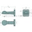 Scharmüller Zugöse Kugel 80, 250 mm, Flansch 110 x 100 mm, 6-Loch M17 | 00.652.930.0-A90