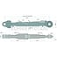 GRANIT Mechanische topstang gaffelkop/kogelgewricht, cat. 3/2, 625 - 895 mm