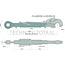 GRANIT Mechanischer Oberlenker Fanghaken/Gewindespindel, Kat. 2/3, 600-860 mm