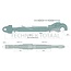 GRANIT Topstang vanghaak/gaffelkop cat. 30/3, 500 mm, 720 - 990 mm