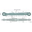 GRANIT Mechanischer Oberlenker Kat. 2/25,4, 665 - 950 mm, M36 x 3
