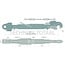 GRANIT Topstang vanghaak/gaffelkop cat. 3/2, 460 mm, 665 - 920 mm