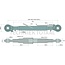 GRANIT Mechanischer Oberlenker Kat. 2/25,4-3/32, 665 - 950 mm, M36 x 3
