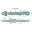 GRANIT Mechanische topstang cat. 3/32-3/32, 565 - 830 mm, M36 x 3