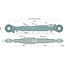 GRANIT Mechanischer Oberlenker cat. 2/25,4-2/25,4, 605 - 890 mm, M36 x 3