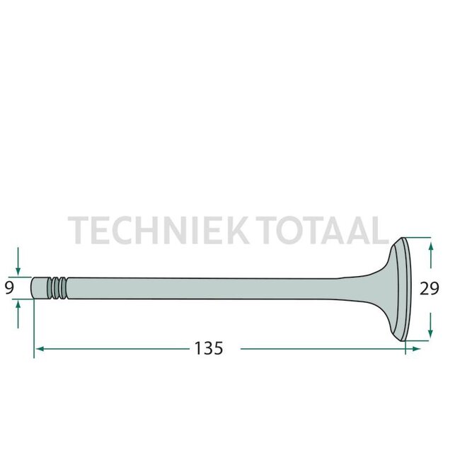 GRANIT Exhaust valve engine For 636 Mercedes-Benz Unimog U 401 - U 2010 | A6360530505, 19349262, 2656
