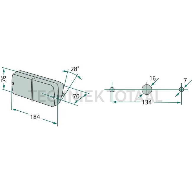 GRANIT Blink-Positionsleuche links Massey Ferguson FE 35, MF 35 - MF 188