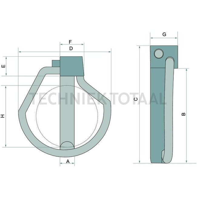 SIMTECX Sicherheitsstecker SX3 6 x 42 mm, Ring-Ø 3,6 mm