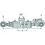 GRANIT Hydraulic top link 3/32-2/25,4, 607-757 mm, stroke 150 mm, M36 x 3