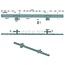GRANIT Linkage drawbar not rotatable 1620 x 80 x 30 mm, cat. 1-2, 13 holes