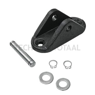 Pastore & Lombardi Mounting bracket gas strut aluminum 32 x 81 x 32 mm, pin Ø 8 mm