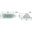 Pastore & Lombardi Befestigungsblock Gasdruckdämpfer Aluminium 32 x 81 x 32 mm, Stift Ø 8 mm