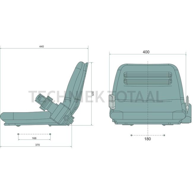 GRAMMER Seat S44 PVC, 440 x 400 x 325 mm | 123582