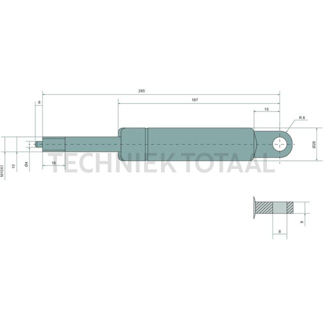 Stabilus Gasdruckdämpfer 400 N, 265 mm