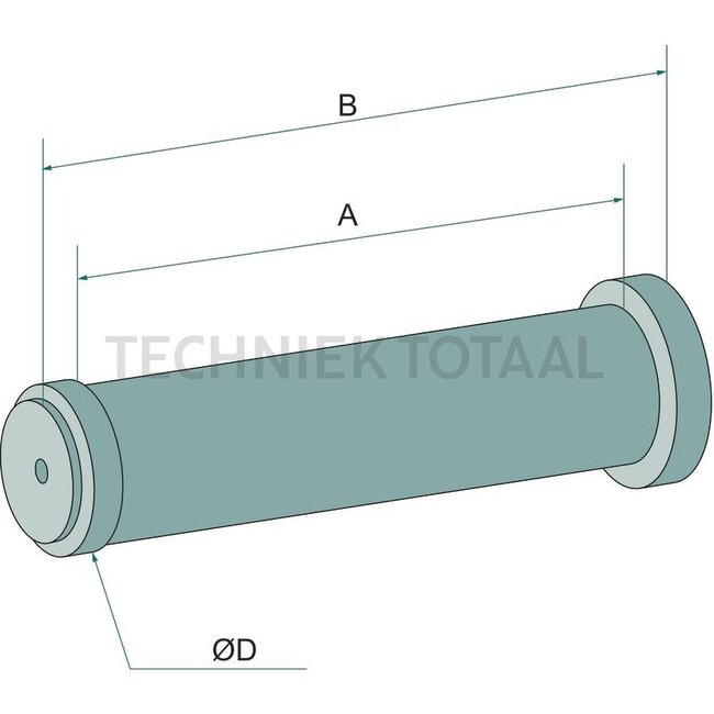 GRANIT Pen topstang Ø 32 mm, 32 x 135 mm