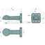 Scharmüller Zugöse 120,2 kN, 4000 kg, 250 mm, Flansch 8-Loch 110 x 100, M17 | 00.652.95.0-A90