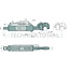 GRANIT Hydraulic top link with damping 3/60-2/25,4, 602-852 mm, stroke 250 mm