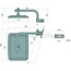 GRANIT Mirror 265 x 304,30 x 125 mm, bending radius 2000 mm