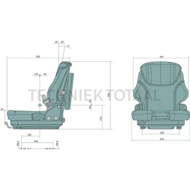 GRAMMER Staplersitz PRIMO MSG65/531 Mechanisch gefedert, PVC, 12 V | 1388091