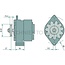 MAHLE Dynamo 14 V / 55 A, flensmaat 56 mm, poelie-Ø 87 mm, vorm B | MG 215, 0120489290, 0120489703, 0120489704, 0986033320