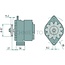 MAHLE Dynamo 14 V / 70 A, flensmaat 56 mm, vorm B John Deere | MG 277, AL23434, AL23850, AL23855, AL23856
