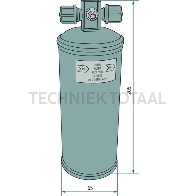 GRANIT Filterdroger Ø 67 mm, 228 mm, aansluitdraad M Massey Ferguson | 3712495M1, 801240N, 2700-82201, 3039149M91, 4275820M1