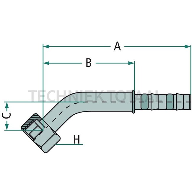 Manuli Kupplung airco 45° Innengewinde 5/8”-18-UNF, Gr.6 DN8 | C47940-06-06, 8881400575