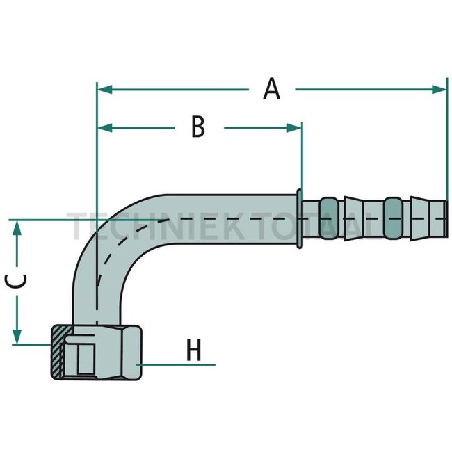 Manuli Kupplung 90° airco Innengewinde 7/8”-14-UNF, Gr.10 DN13 | 8881400580, C47990-10-10