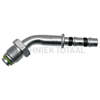 Manuli Koppeling 45° buitendraad 3/4"-16-UNF, maat 8 DN10