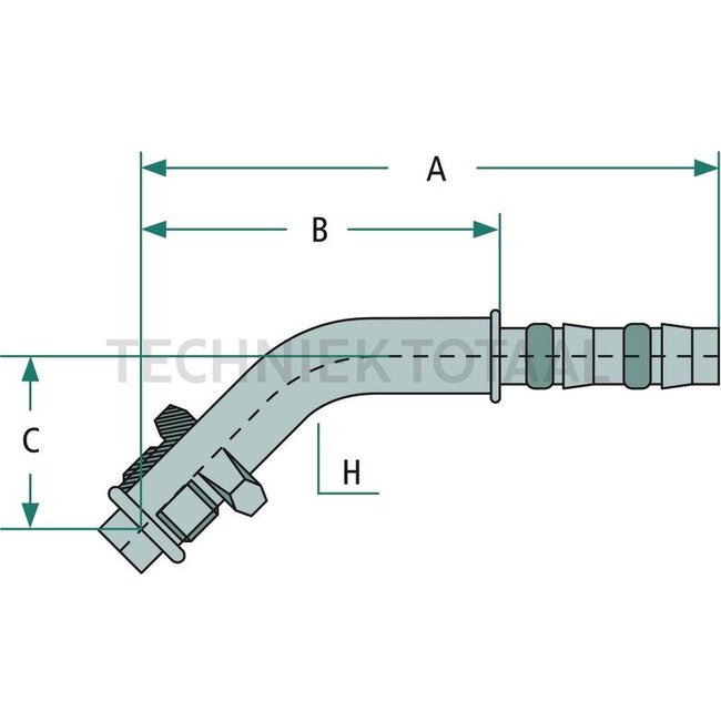 Manuli Kupplung 45° Außengewinde 3/4"-16-UNF, Größe 8 DN10 | C38040-08-08, 8881400592