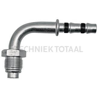 Manuli Koppeling 90° buitendraad 3/4" - 18-UNS, maat 8 DN10