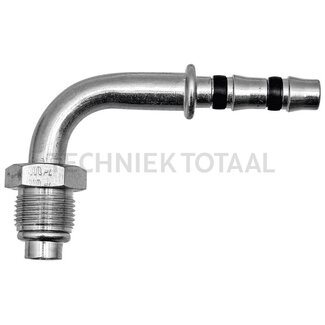 Manuli Koppeling 90° buitendraad 7/8" - 14-UNF, maat 10 DN13