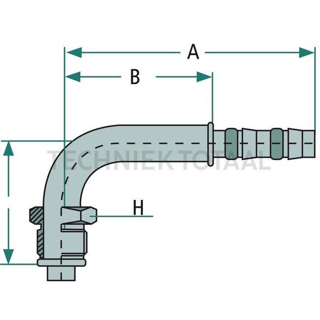 Manuli Kupplung 90° Außengewinde 7/8" - 18-UNF, Größe 12 DN16 | C38090-12-10, 8881400676