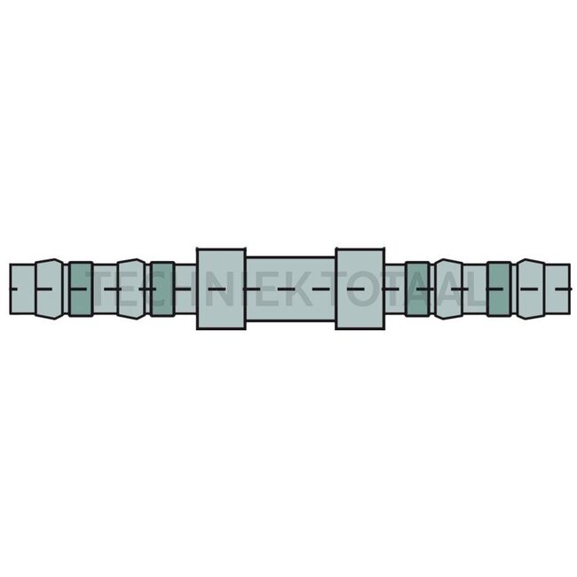 Manuli Rechte Kupplung Größe 6 DN8, A 120 mm, B 43 mm | C30010-06-06, 8881400679