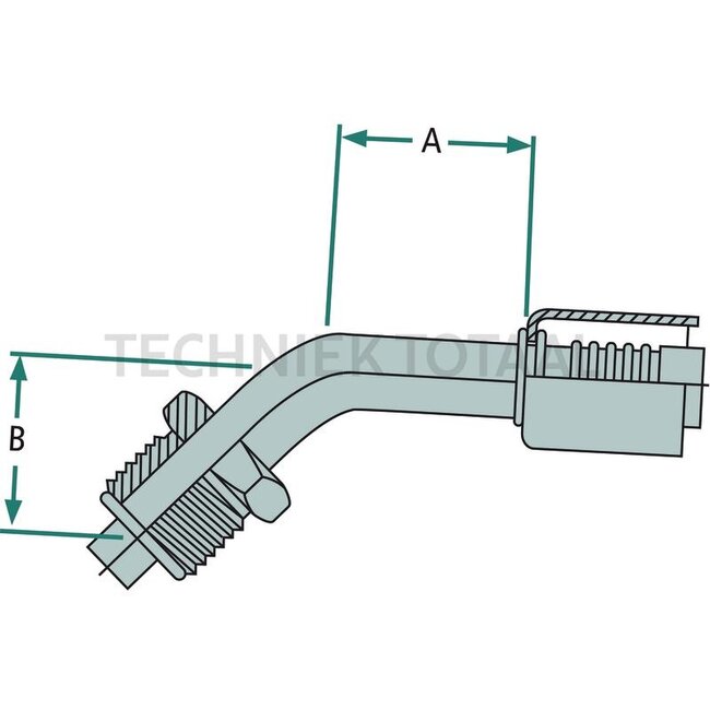 WAECO Kupplung 45° Außengewinde 7/8" - 18-UNF, Größe 10 DN13 | 8881400165