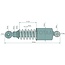 SACHS Damper cab suspension MSE27/13X31A2, rear, gas pressure Fendt | G718501200100