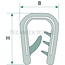 GRANIT Fenstergummi Klemmbereich 1 - 4 mm, h 16 x b 25 mm - 1 Meter