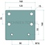 Walterscheid Schroefplaat 160 x 160 x 15 mm, M16, gatenpatroon 120 x 55 mm, 6 gaten | 8004954