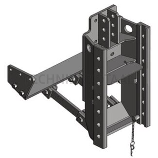 Scharmüller Trekhaakframe 330 mm, 63 kN, oplegdruk 2500 kg Case IH RB455, RB465