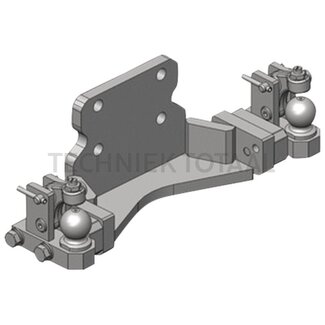 Scharmüller Forced steering double-sided 2 ton, K50, black, holes 140 x 80 mm