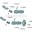 Scharmüller Hitch pin trailer coupling A10, A11 Ø 38 mm, 120 mm, complete set | 02.480.020