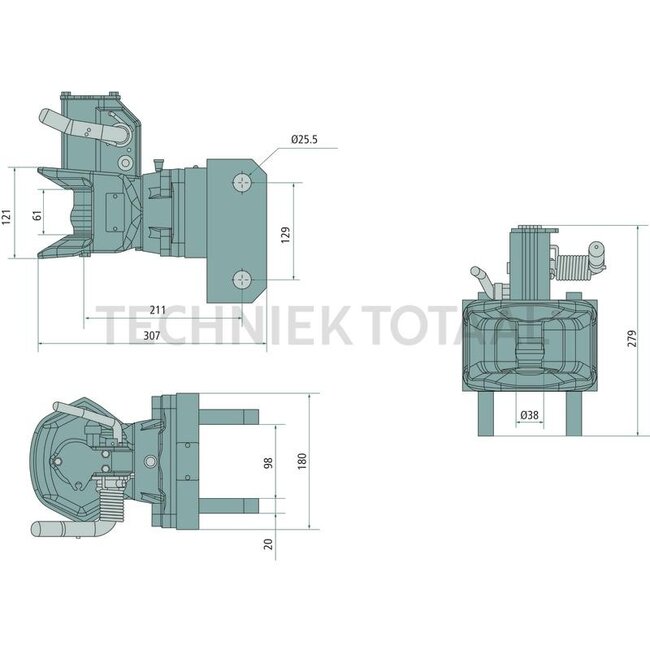 Scharmüller Kupplung komplett Typ 1120 Kupplungsbolzen 38 mm, Stützlast 1250 kg | 05.5141.021-A02, 04344849, 04383721