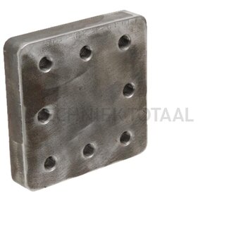 ROCKINGER Aanlasplaat 162 x 162 x 30 mm, M16, gatenpatroon 100 x 110 x 110 mm